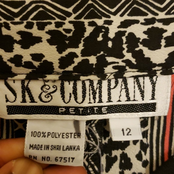 Vintage Patterned Midi Skirt with Pleats & Pockets - Picture 7 of 8